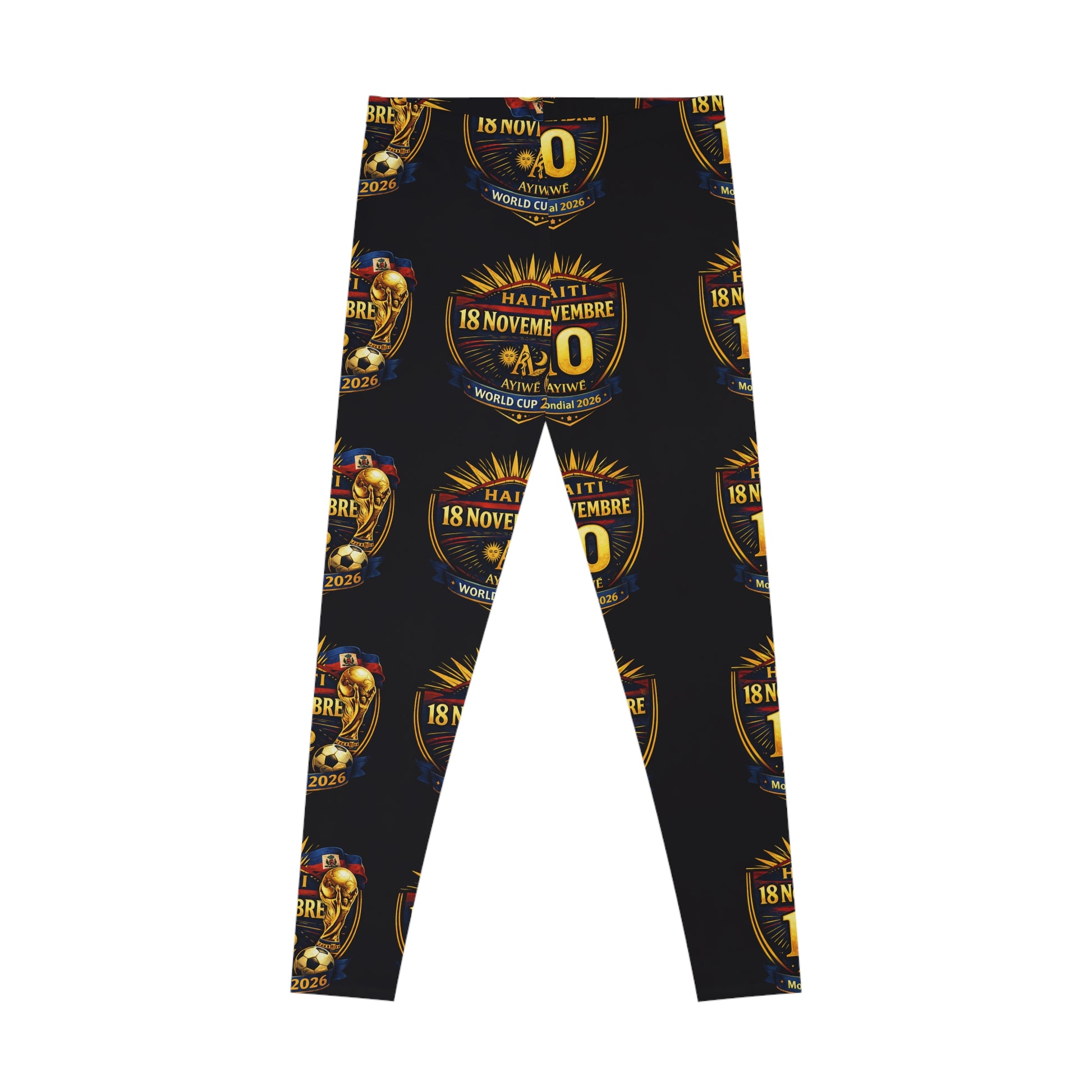 Ayiti1804 - Mondial 2026 Stretchy Leggings (AOP) by AyiWe F&S - AyiWé Fashion & Style