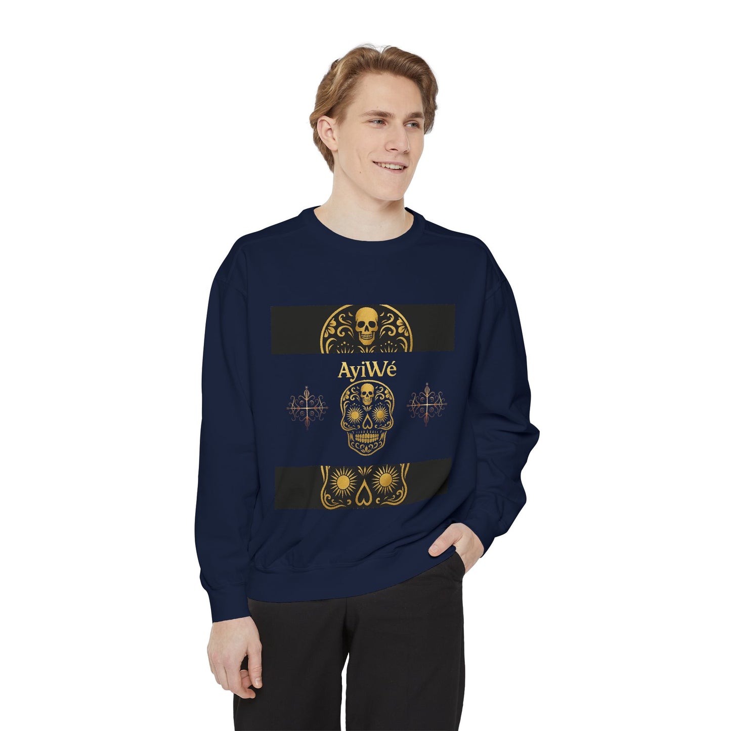 4K-Ayi Unisex Garment-Dyed Sweatshirt. Powered by AyiWe FS