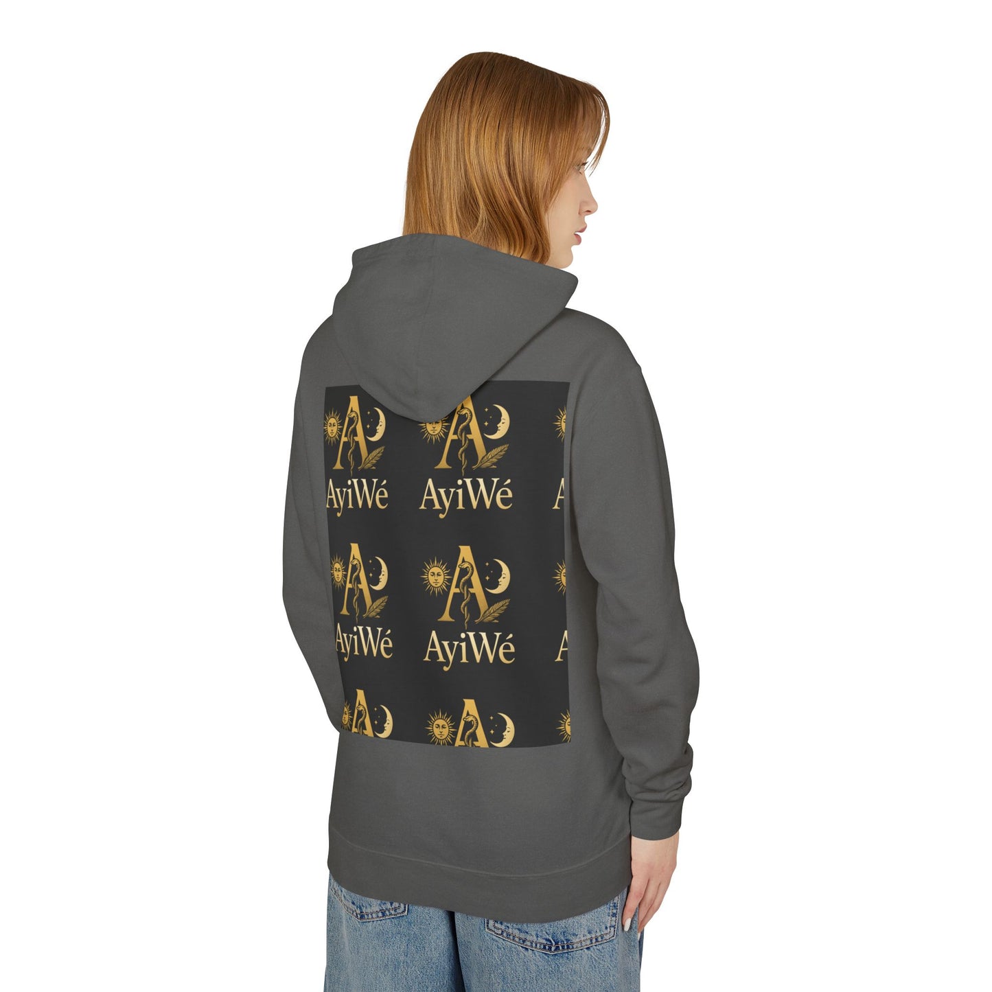 Ayi06 Unisex Lightweight Hooded Sweatshirt. Powered by AyiWe FS