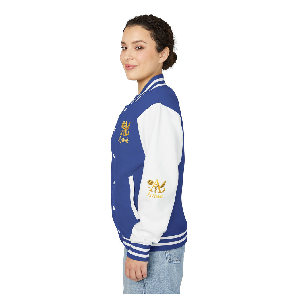 1-A High DegreAyiWé Unisex Heavyweight Letterman Jacket