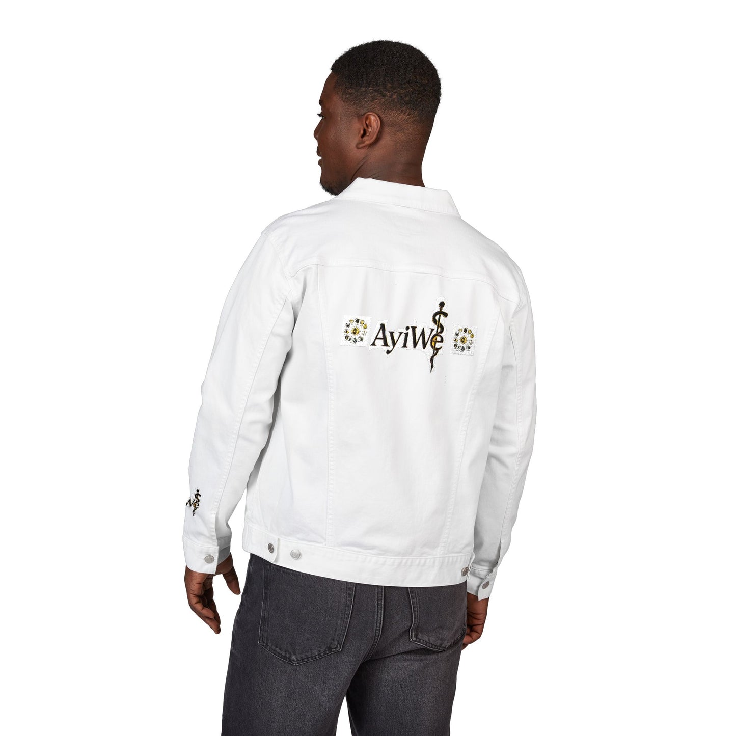 1AyiWé - Day&Night12 Unisex Denim Jacket (Embroidery) - AyiWé Fashion & Style