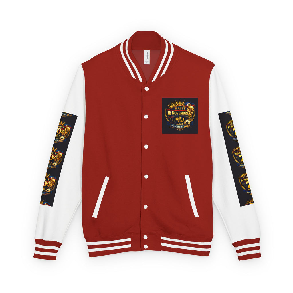 Haiti - Mondial2026 Unisex Heavyweight Letterman Jacket by AyiWe F&S - AyiWé Fashion & Style