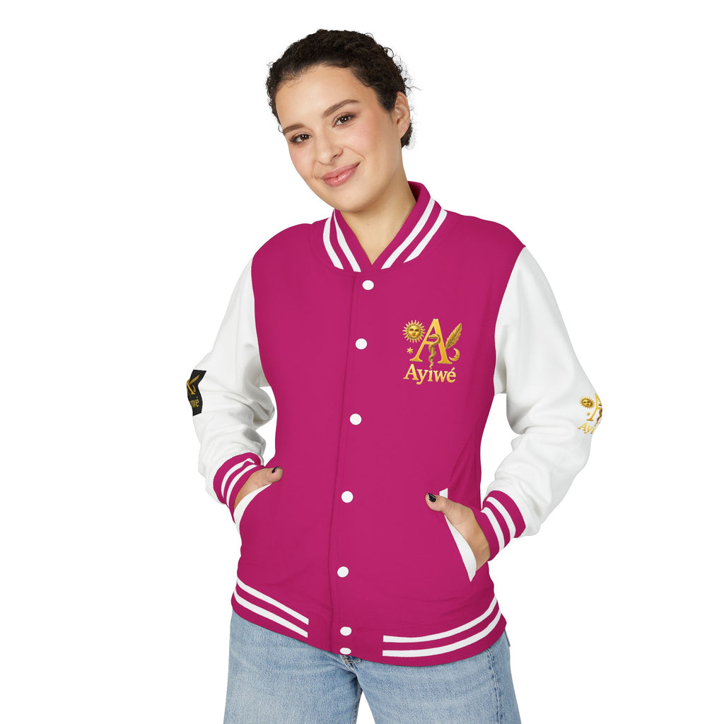 1-A High DegreAyiWé Unisex Heavyweight Letterman Jacket