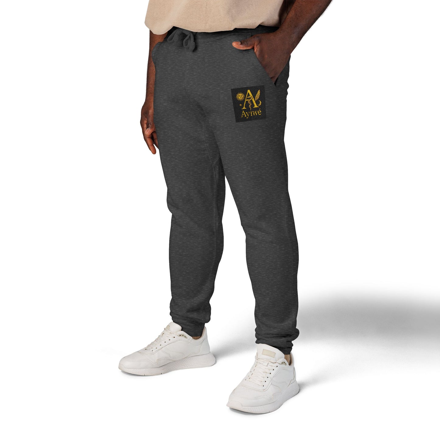 B - One AyiWé Unisex Fleece Sweatpants (Embroidery) - AyiWé Fashion & Style