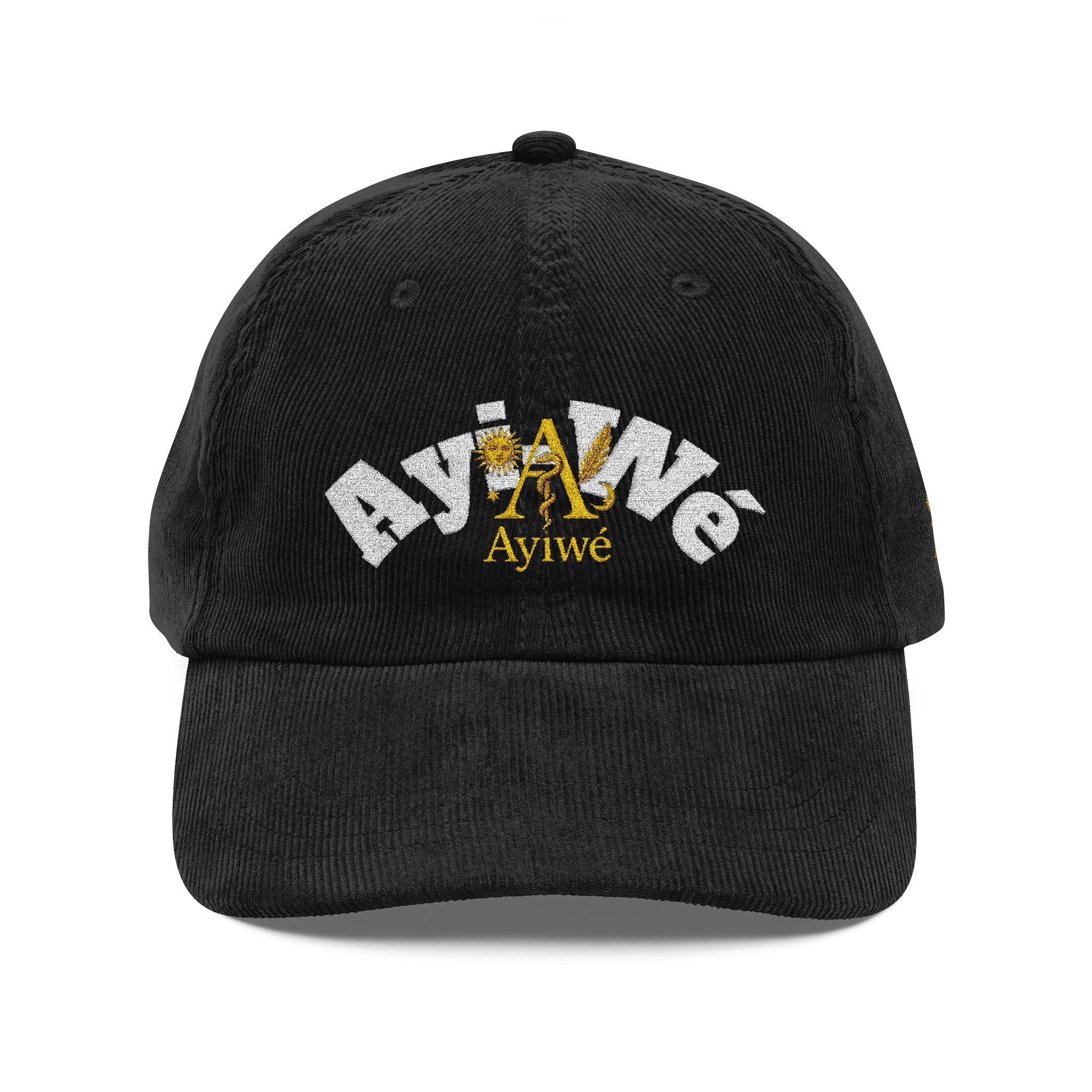 AyiWé Day and Night 1 Vintage Corduroy Cap (Embroidery)