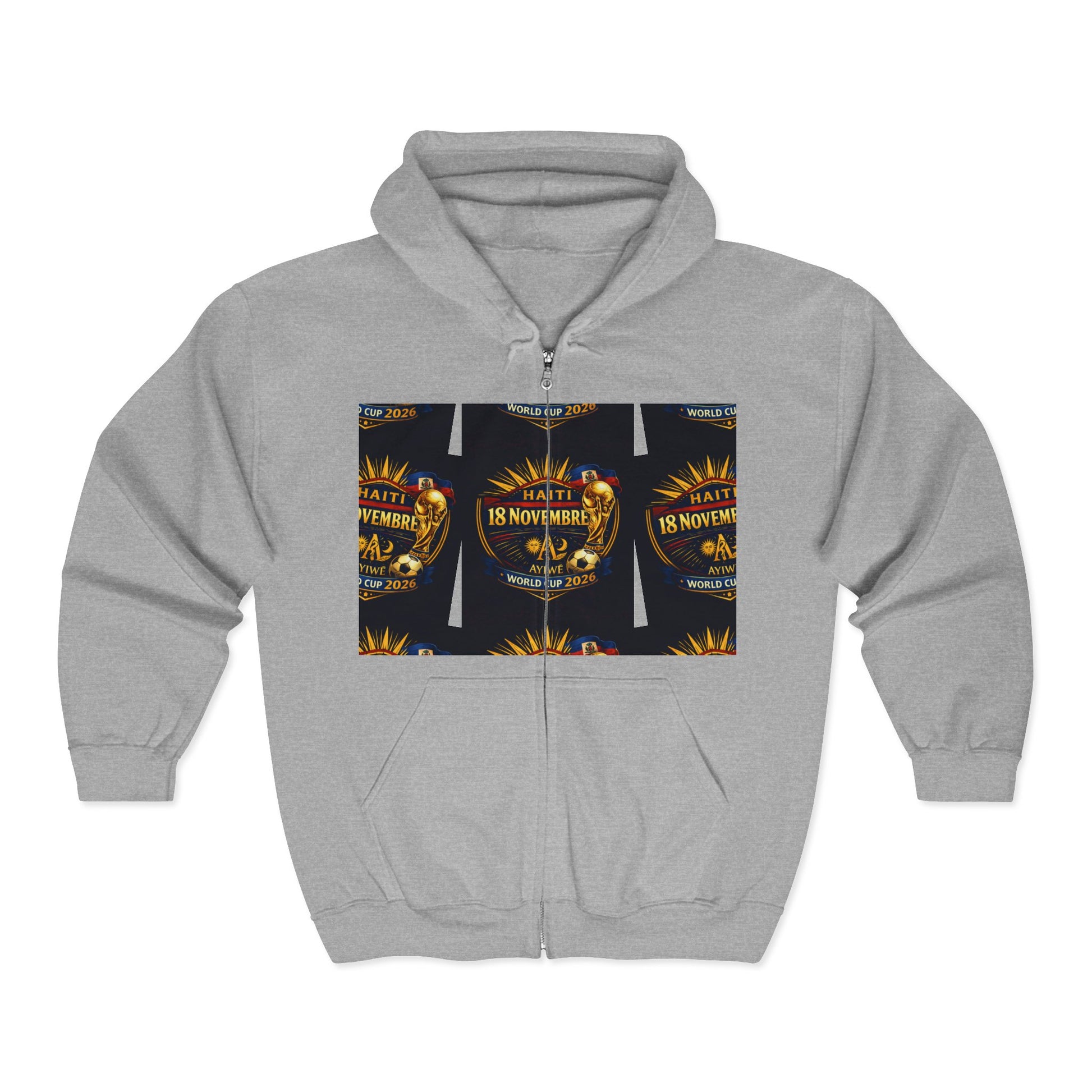 Ayiti18WC - 09G Unisex Heavy Blend™ Full Zip Hooded Sweatshirt by AyiWe F&S - AyiWé Fashion & Style