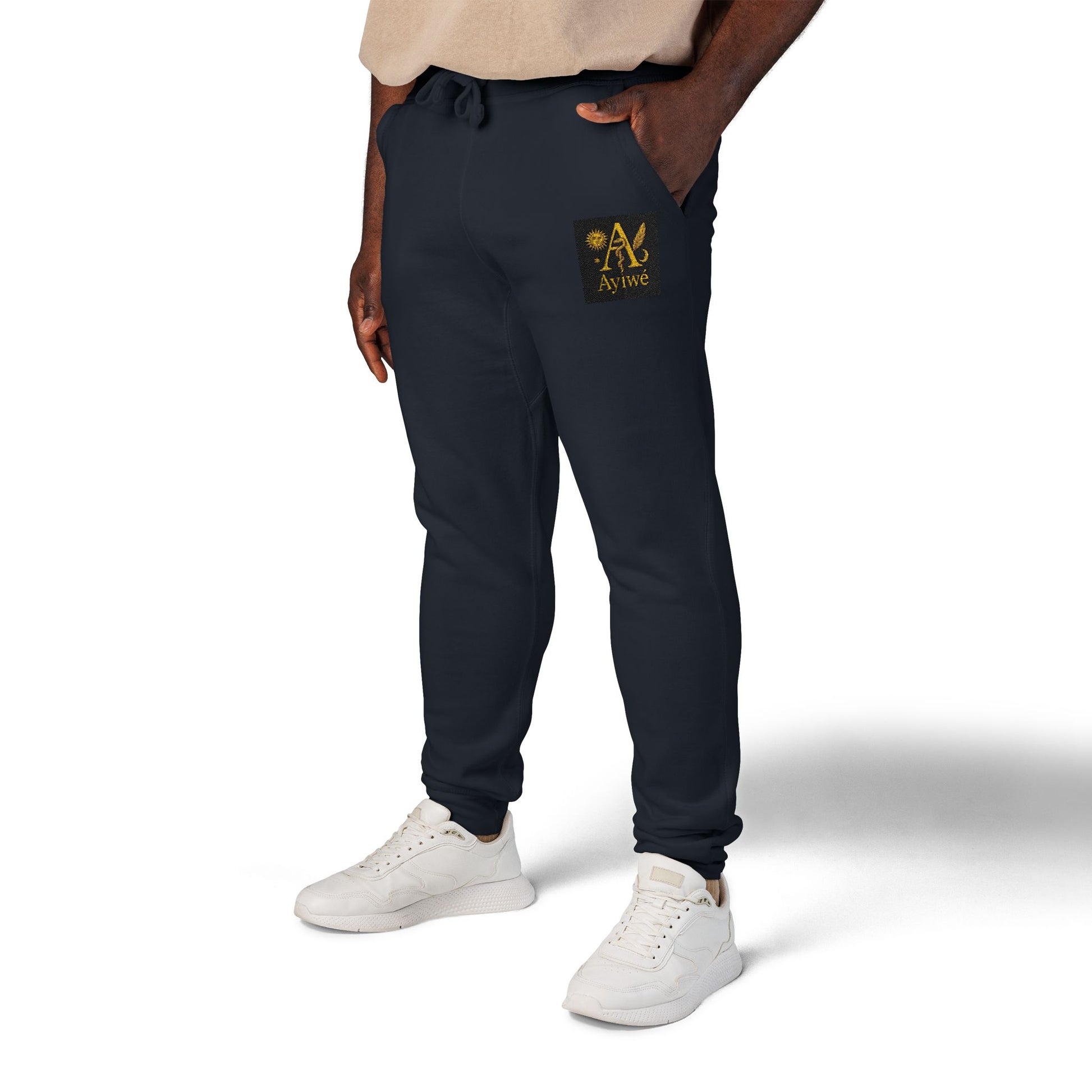 B - One AyiWé Unisex Fleece Sweatpants (Embroidery) - AyiWé Fashion & Style