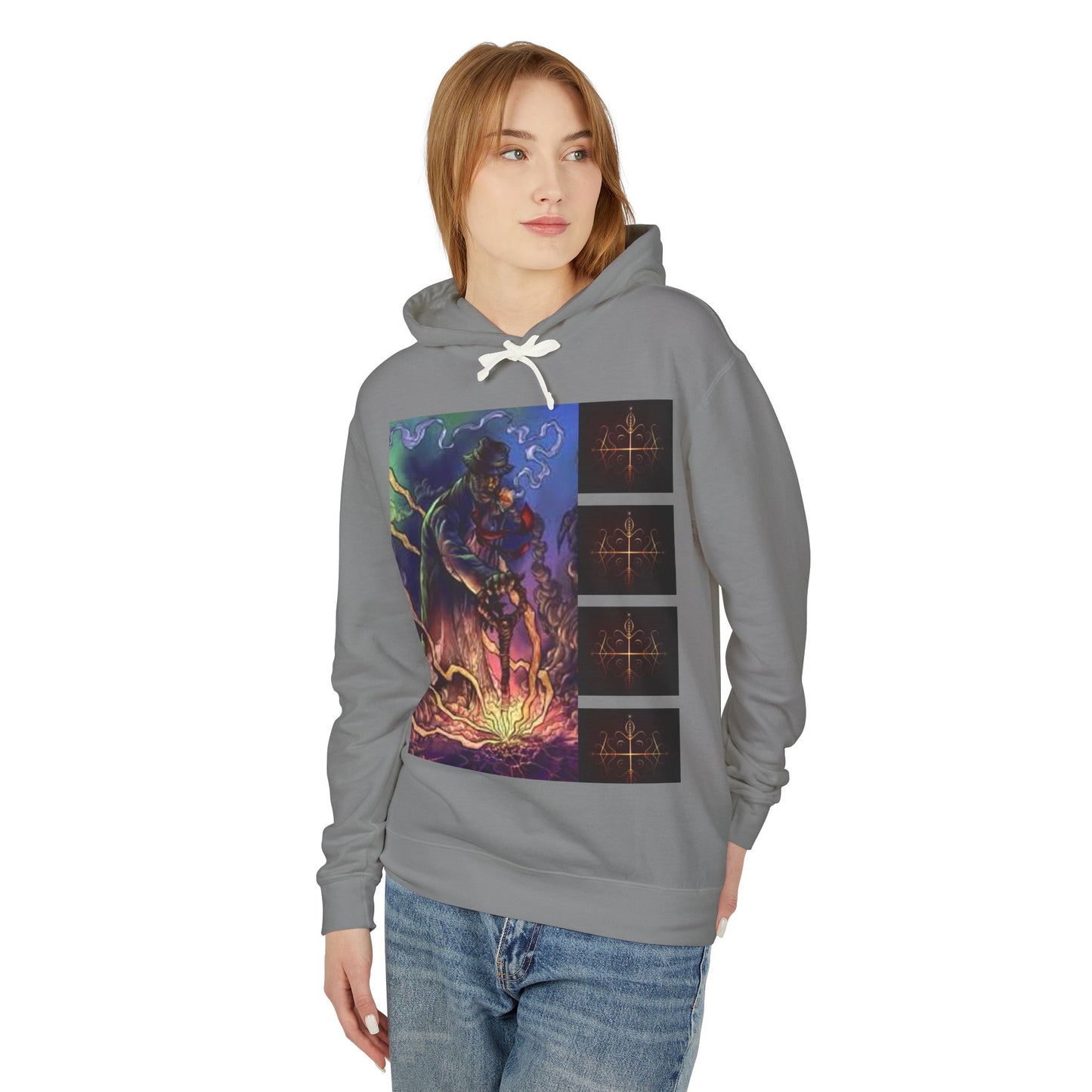 Ayi06 Unisex Lightweight Hooded Sweatshirt. Powered by AyiWe FS