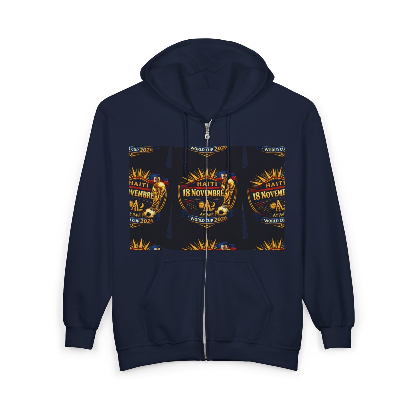 Ayiti18WC - 09G Unisex Heavy Blend™ Full Zip Hooded Sweatshirt by AyiWe F&S - AyiWé Fashion & Style