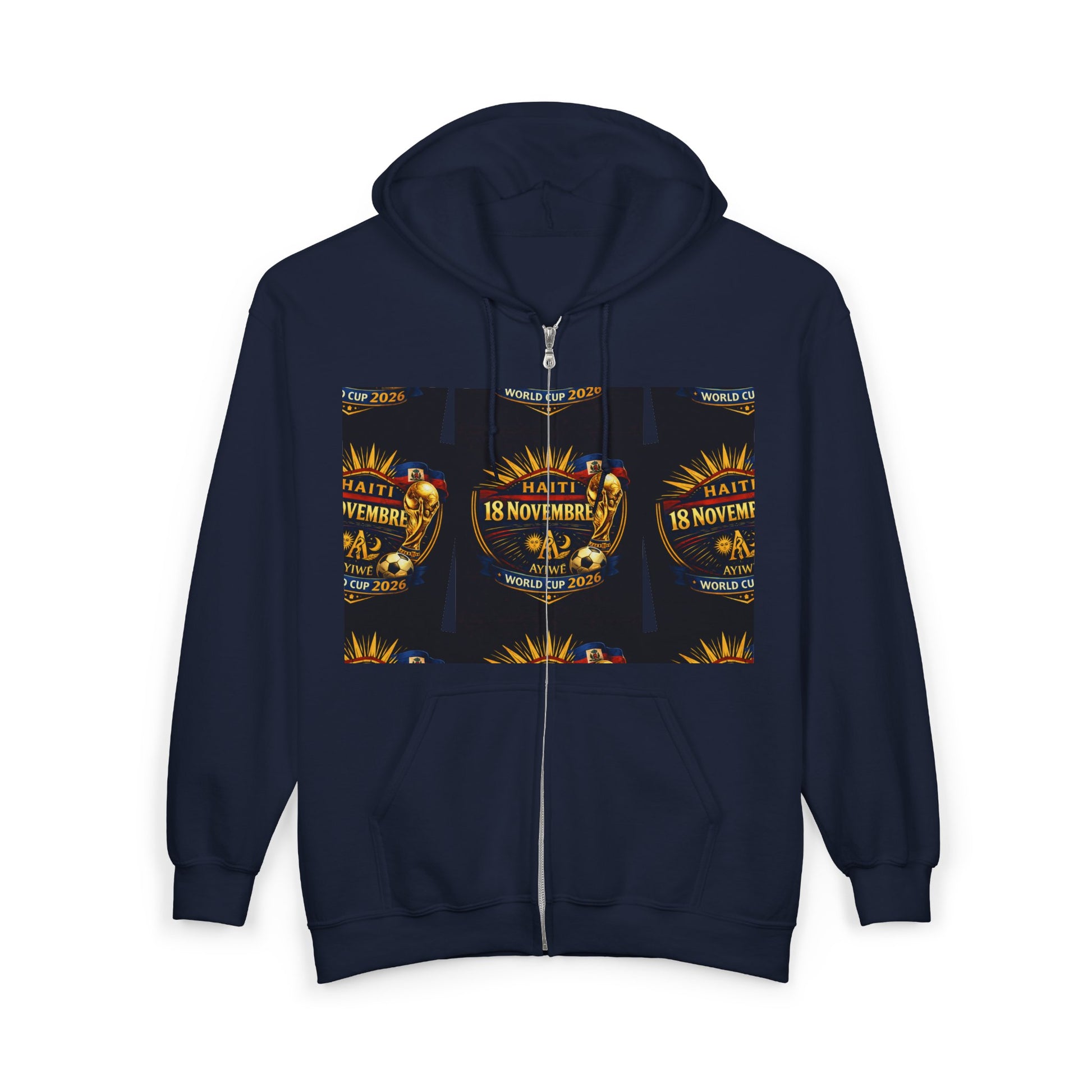 Ayiti18WC - 09G Unisex Heavy Blend™ Full Zip Hooded Sweatshirt by AyiWe F&S - AyiWé Fashion & Style