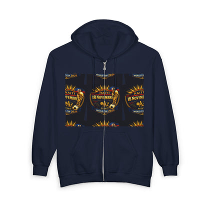 Ayiti18WC - 09G Unisex Heavy Blend™ Full Zip Hooded Sweatshirt by AyiWe F&S - AyiWé Fashion & Style