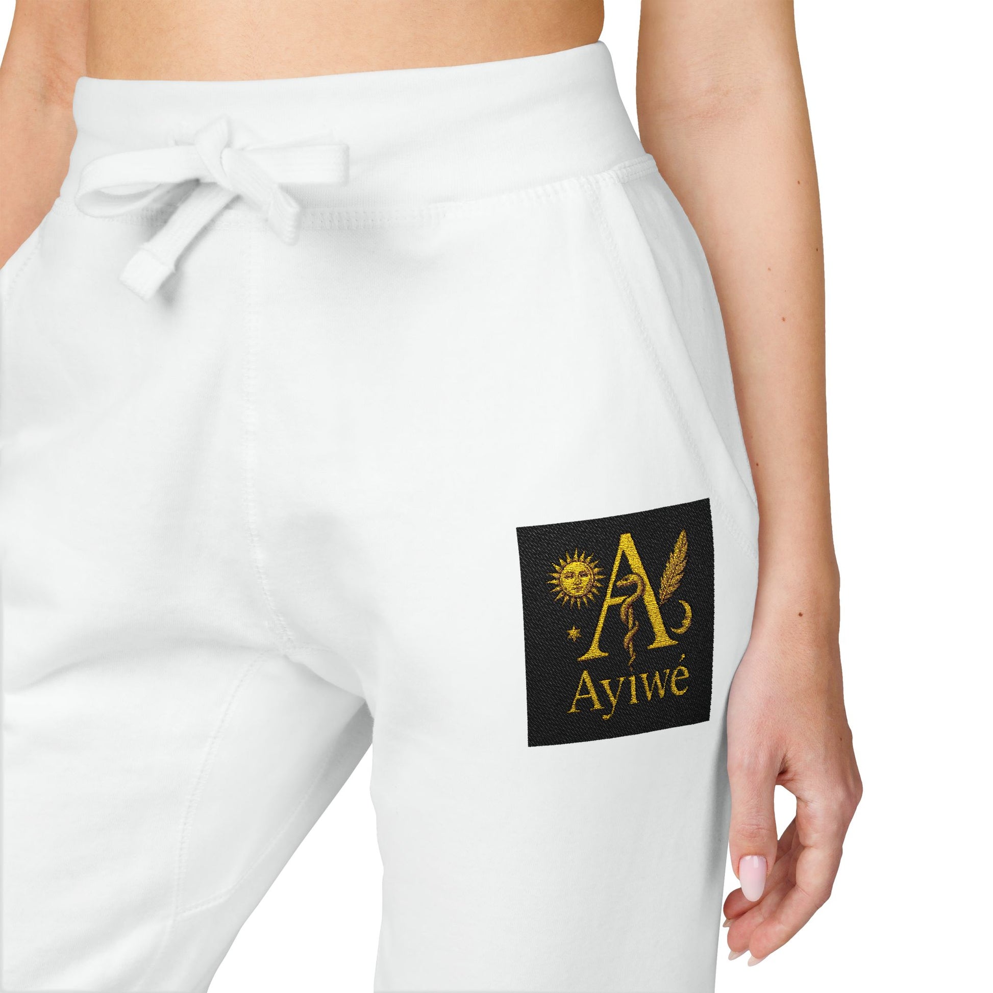 B - One AyiWé Unisex Fleece Sweatpants (Embroidery) - AyiWé Fashion & Style