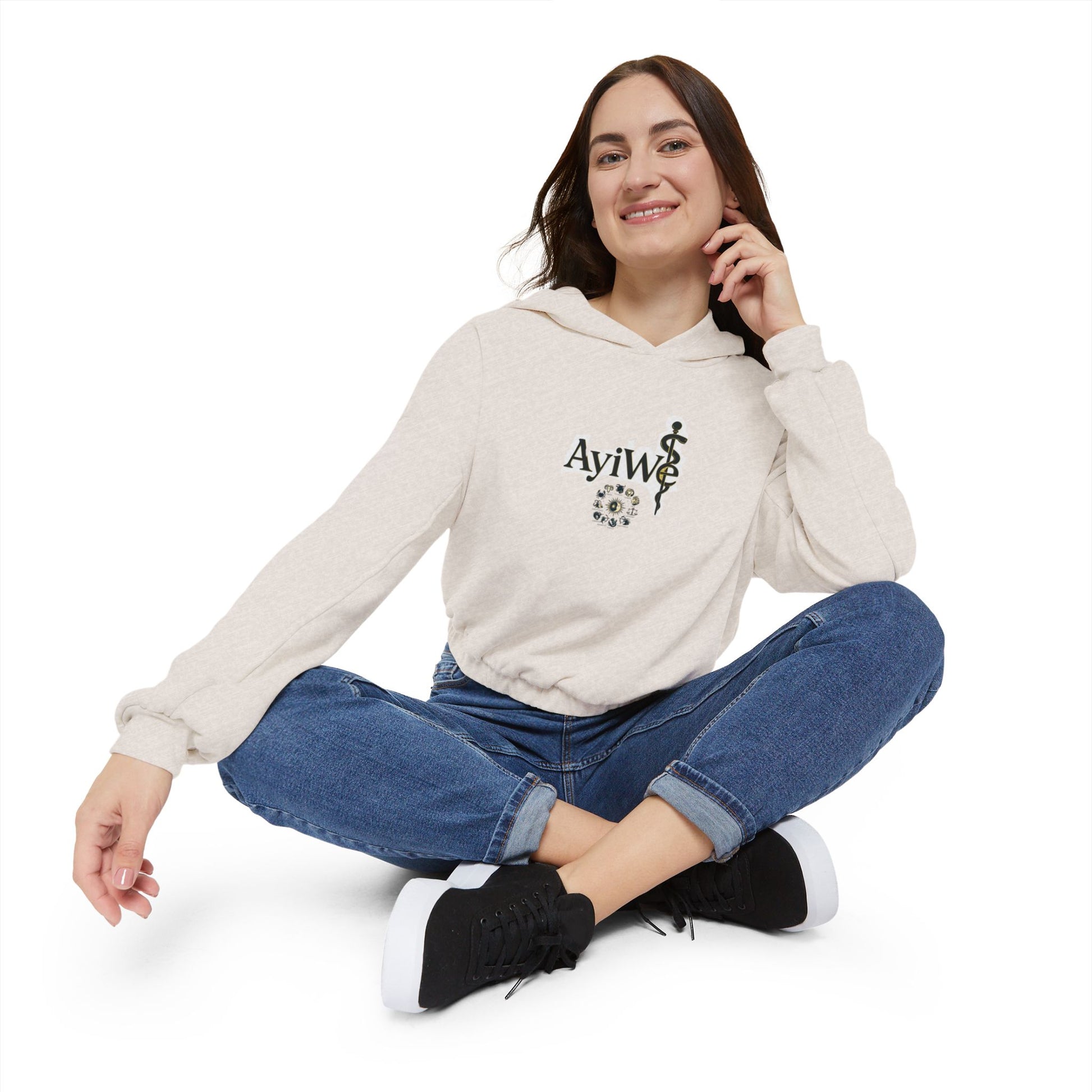 A - Lady1 - AyiWé Women's Cinched Bottom Hoodie - AyiWé Fashion & Style