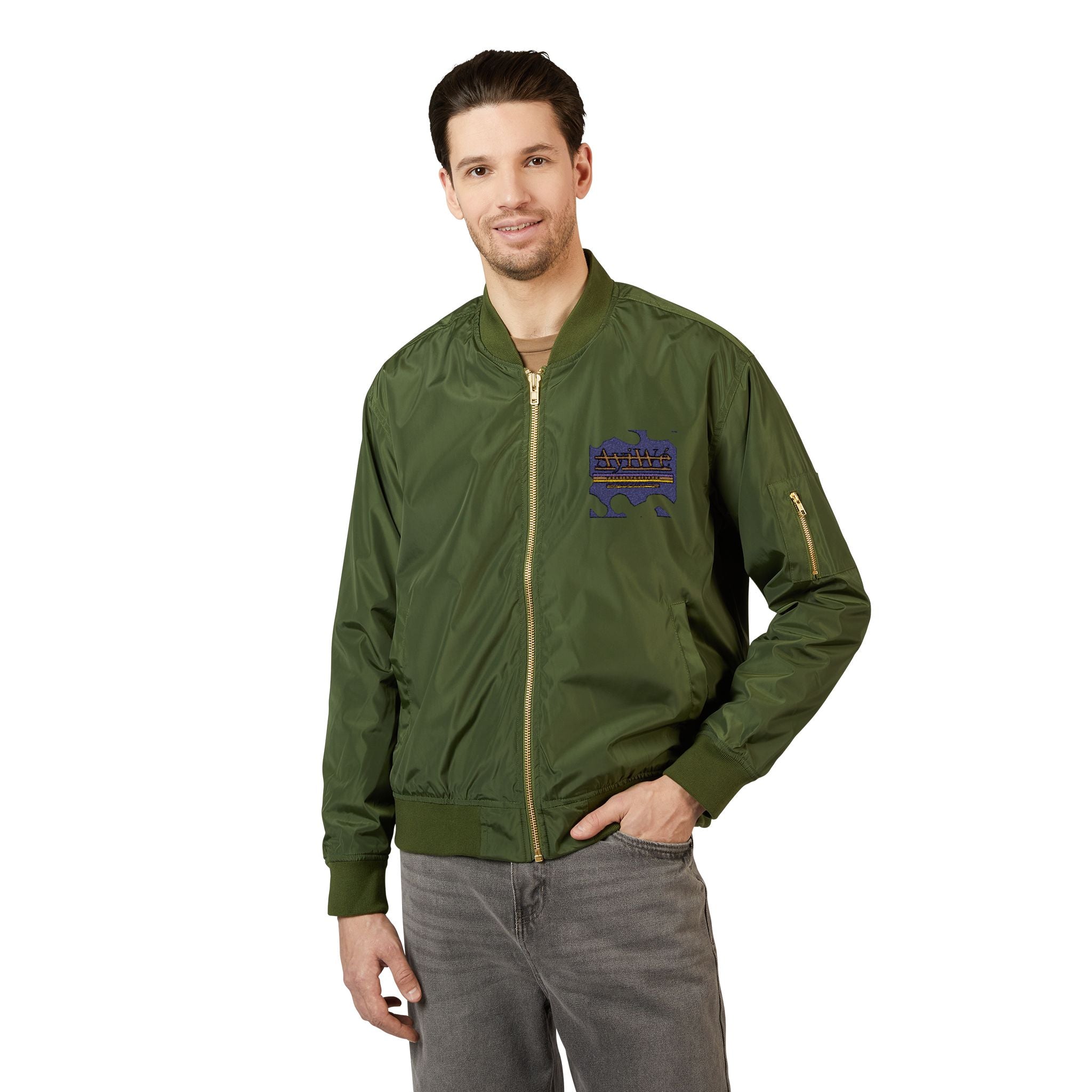 AyiWe-Soldier1 Recycled Bomber Jacket (Embroidery) Unisex