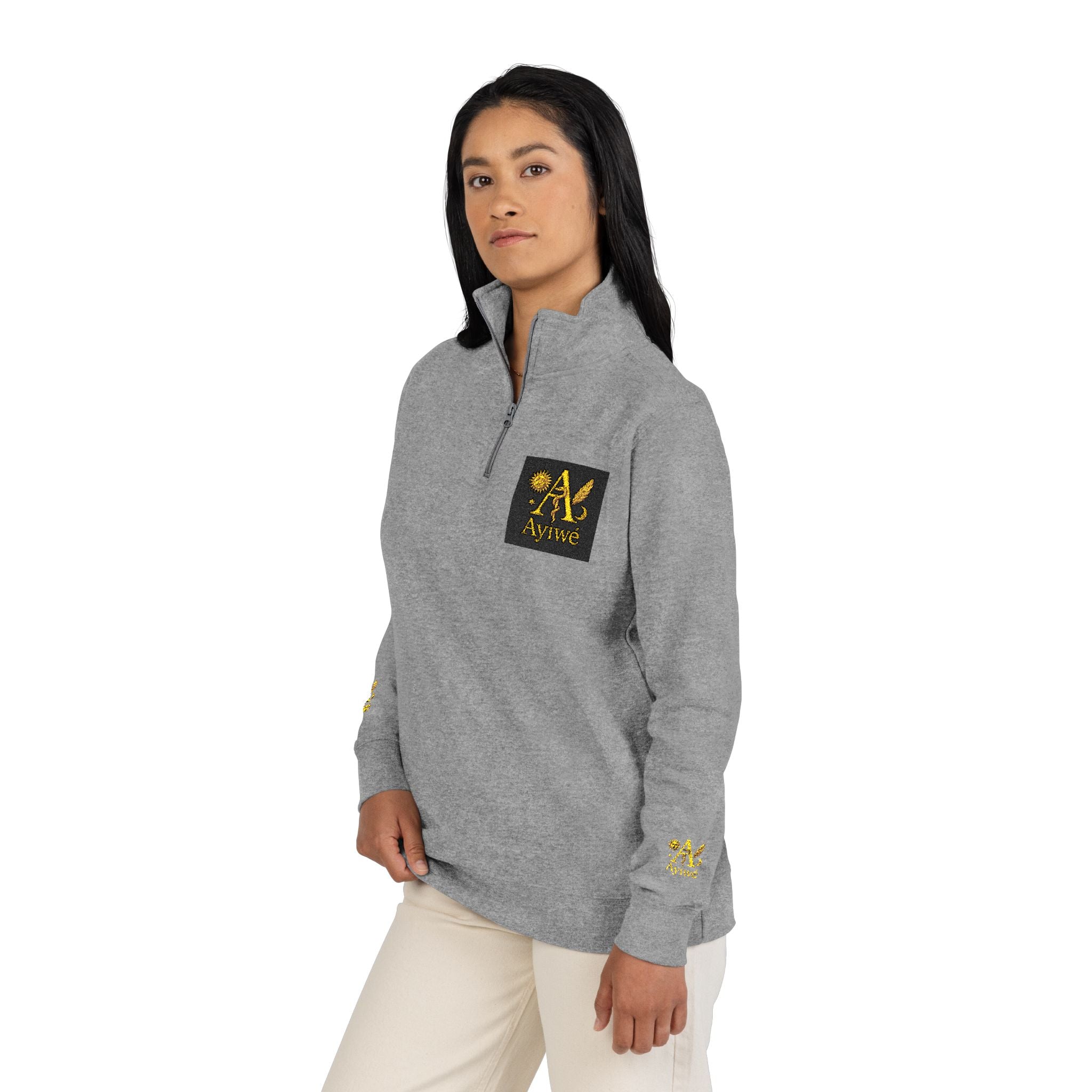 A1-BL12-AyiWé Lifestyle Unisex Fleece Pullover (Embroidery)