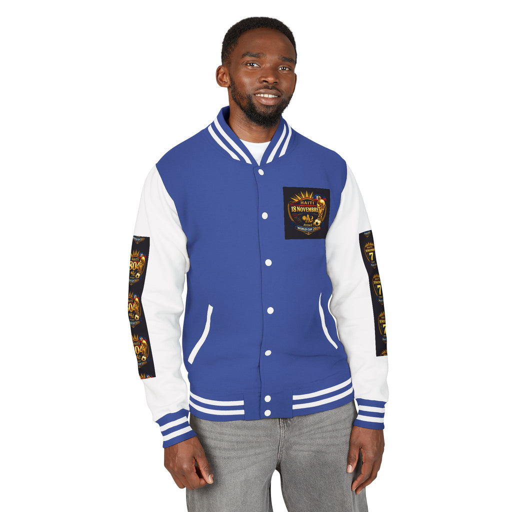 Haiti - Mondial2026 Unisex Heavyweight Letterman Jacket by AyiWe F&S - AyiWé Fashion & Style