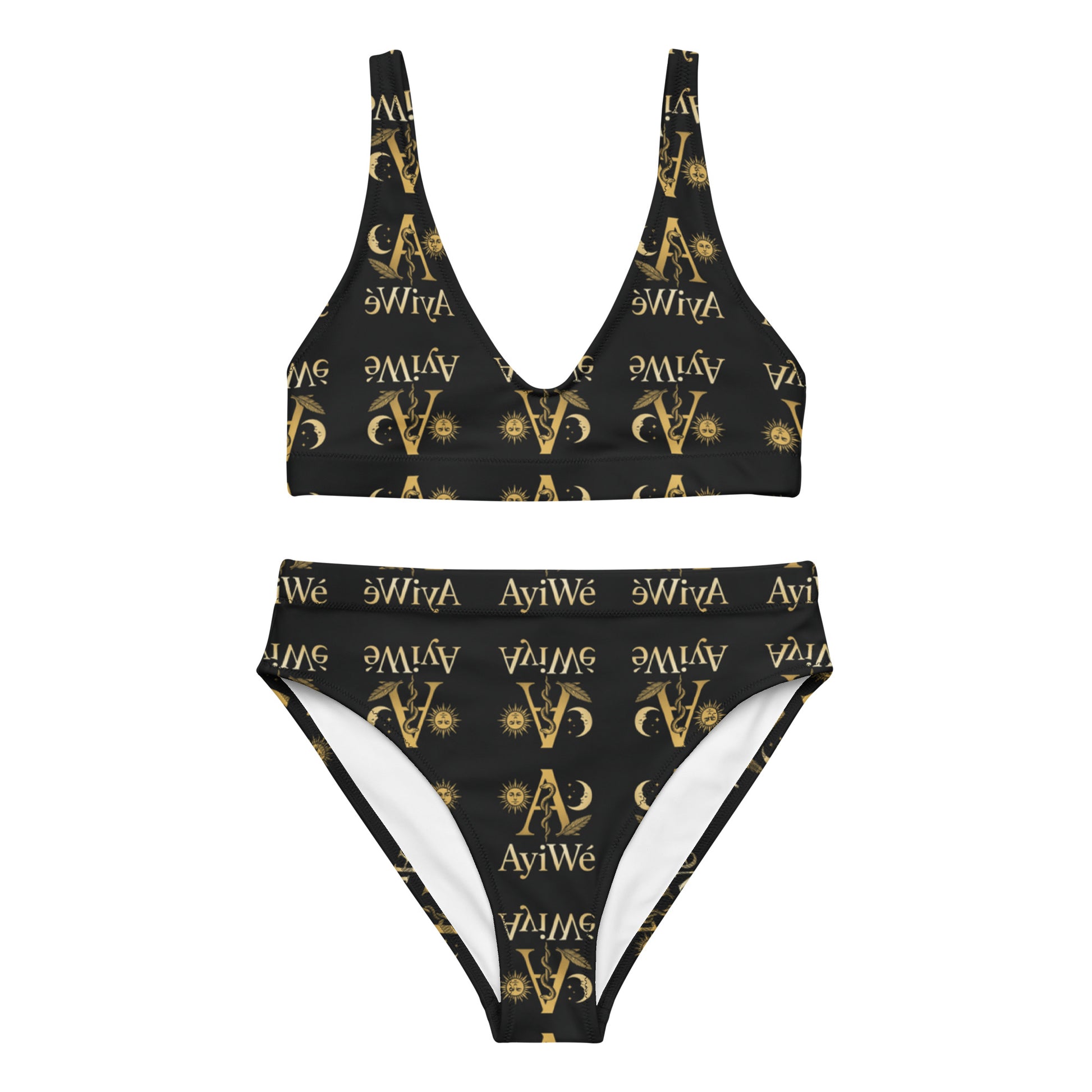 12 - A - Honey1 Recycled high - waisted bikini AyiWé FS - AyiWé Fashion & Style