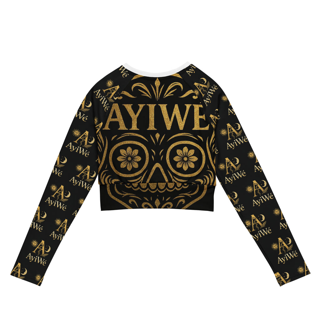 06 - Bestie1 Recycled long - sleeve crop top. Powered by AyiWé Fashion Community - AyiWé Fashion & Style