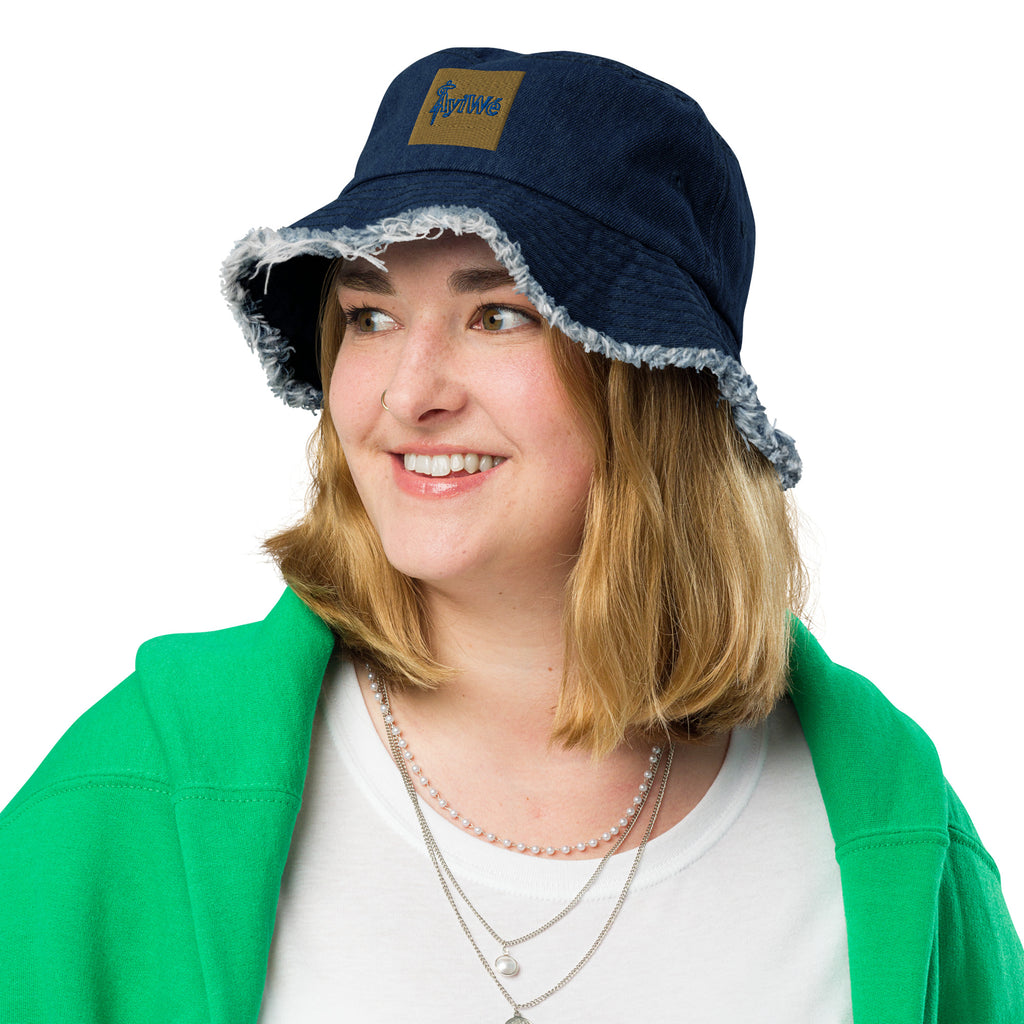 Modulating 1 AyiWé Distressed denim bucket hat - AyiWé Fashion & Style
