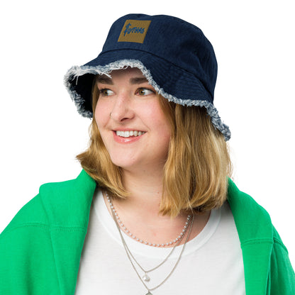 Modulating 1 AyiWé Distressed denim bucket hat - AyiWé Fashion & Style