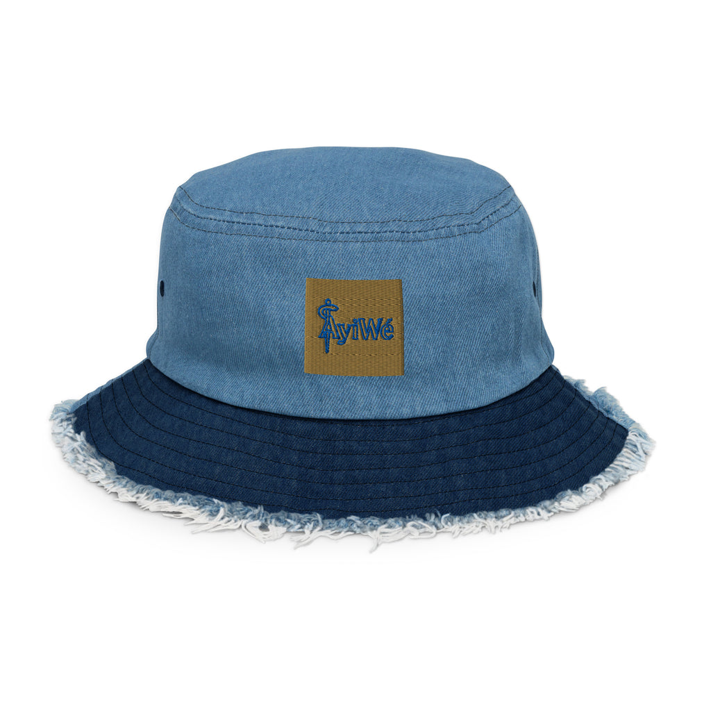 Modulating 1 AyiWé Distressed denim bucket hat - AyiWé Fashion & Style