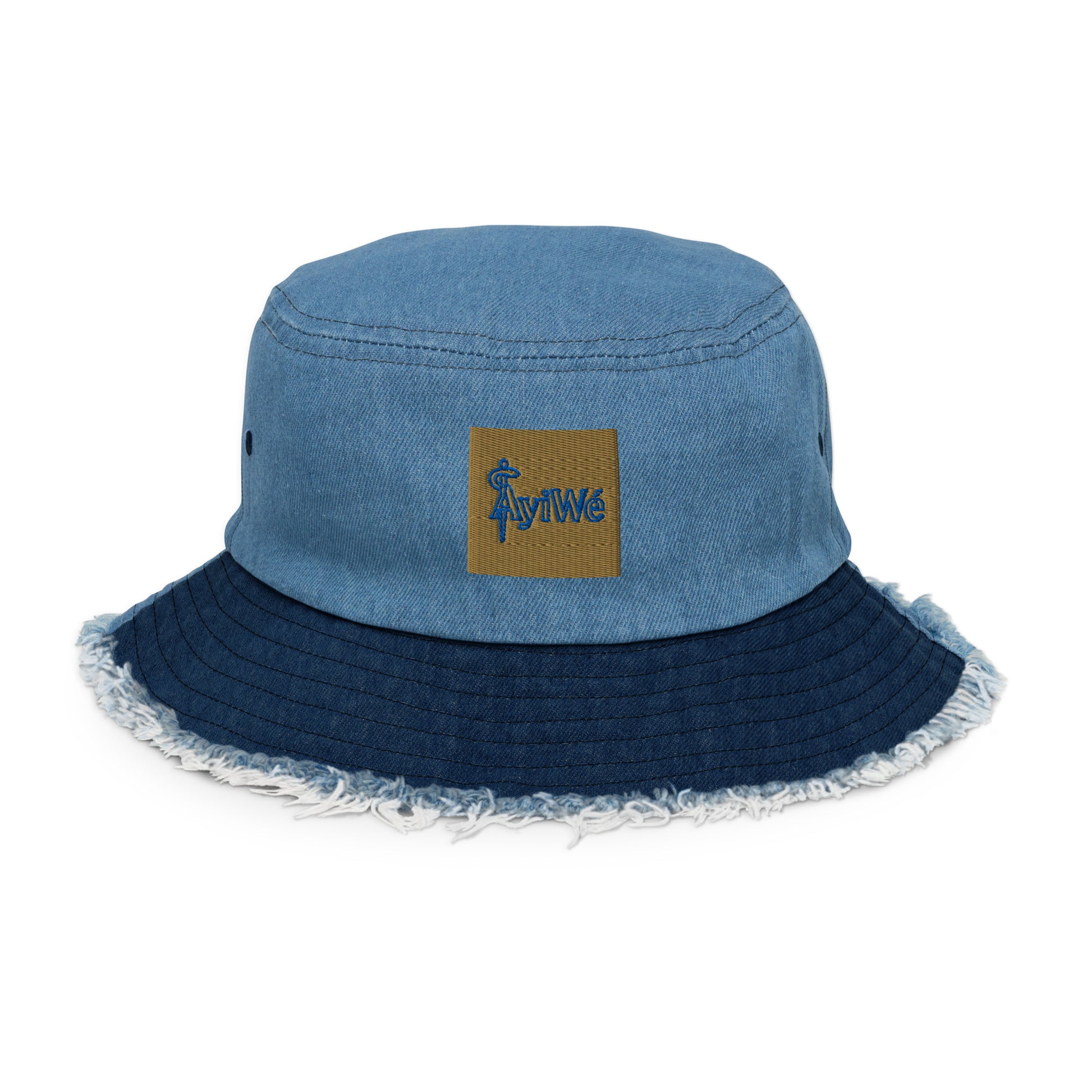 Modulating 1 AyiWé Distressed denim bucket hat - AyiWé Fashion & Style