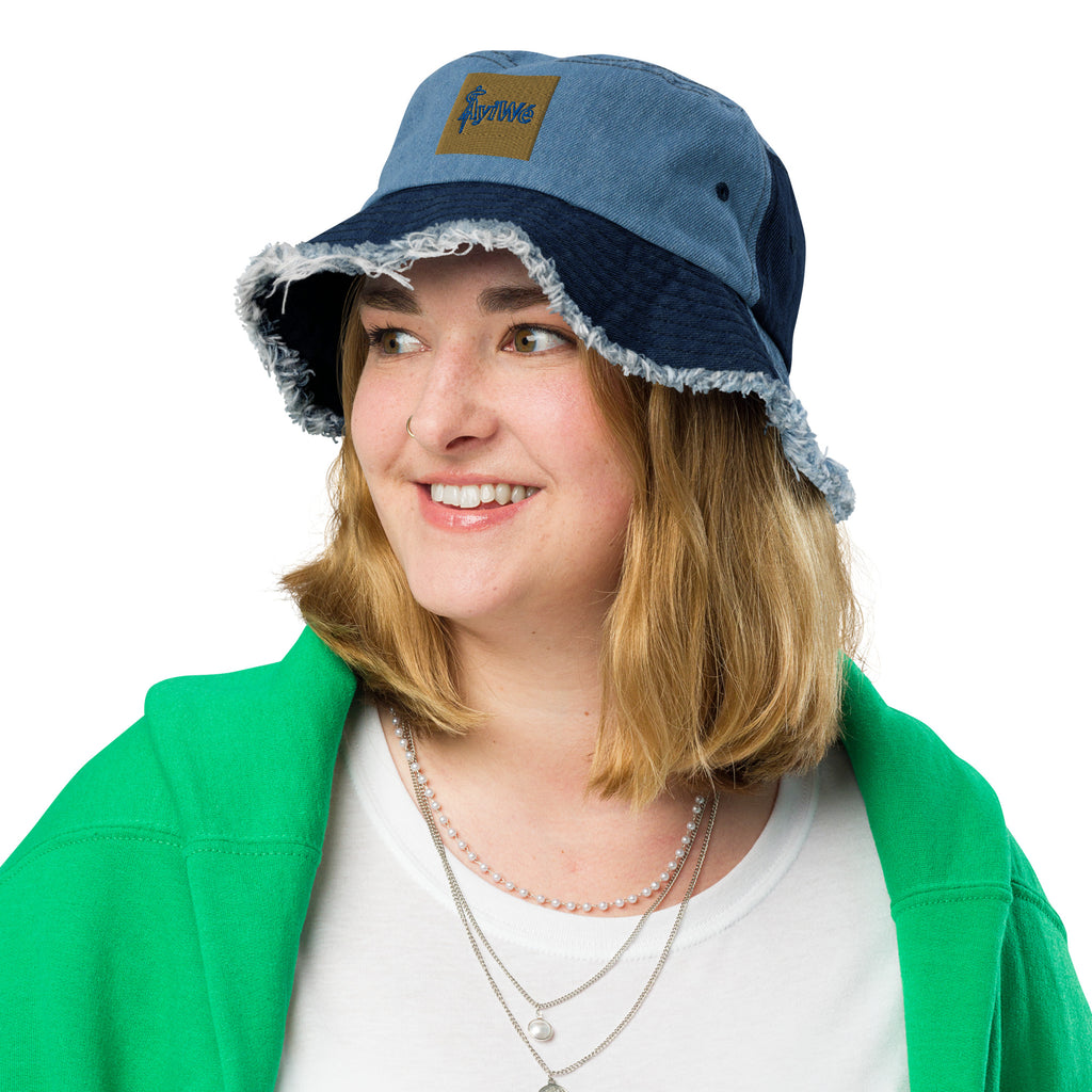 Modulating 1 AyiWé Distressed denim bucket hat - AyiWé Fashion & Style