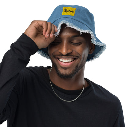 Zoom1 AyiWé - FS Distressed denim bucket hat - AyiWé Fashion & Style