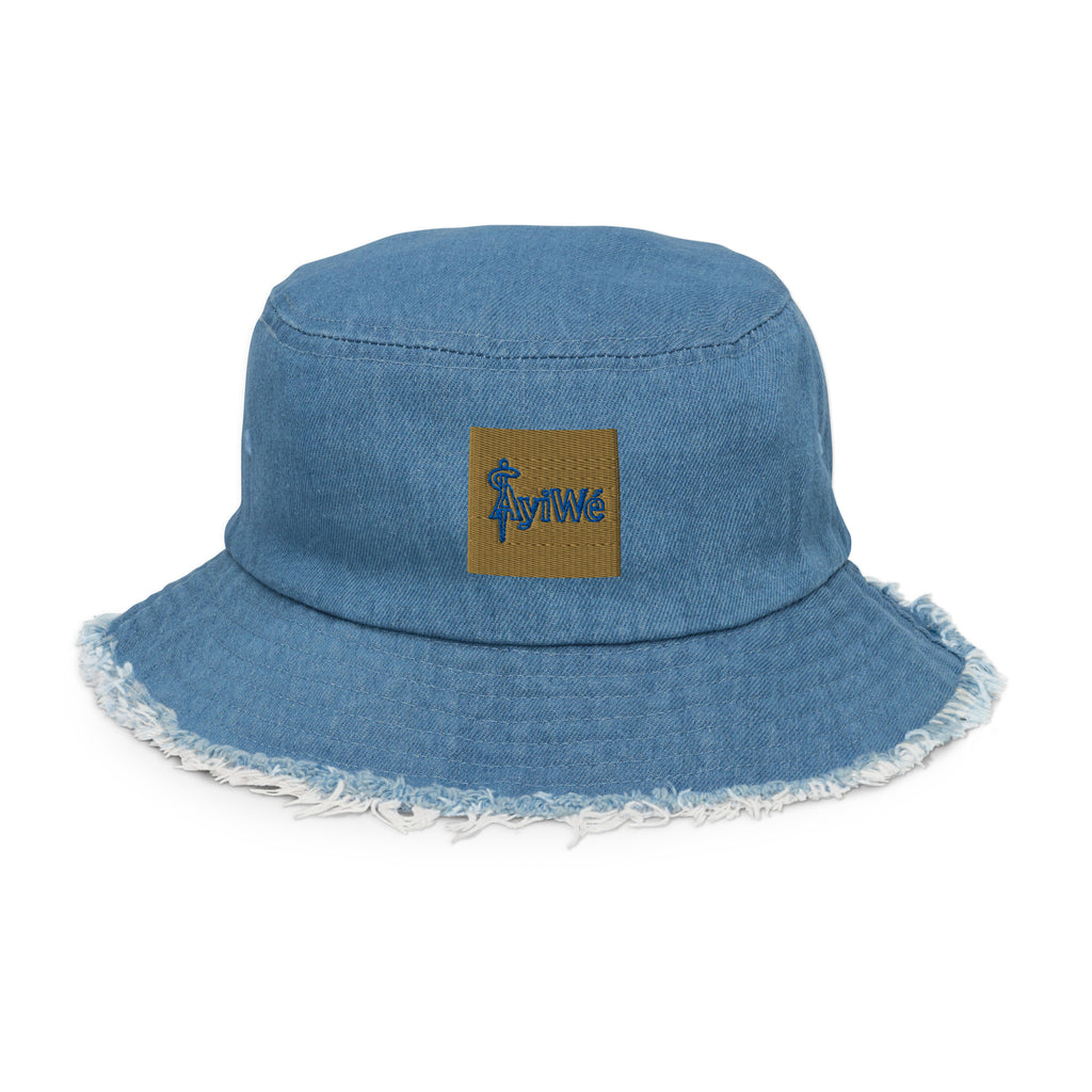 Modulating 1 AyiWé Distressed denim bucket hat - AyiWé Fashion & Style