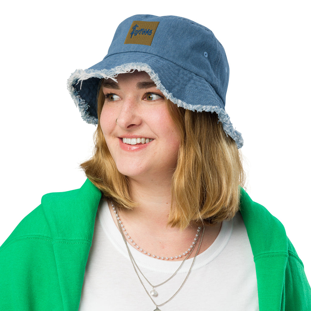 Modulating 1 AyiWé Distressed denim bucket hat - AyiWé Fashion & Style