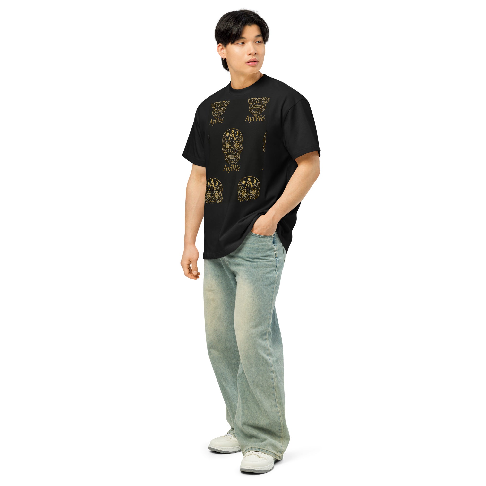 05 - Scroll AYI Men’s box tee. Powered by AyiWé Fashion Community - AyiWé Fashion & Style