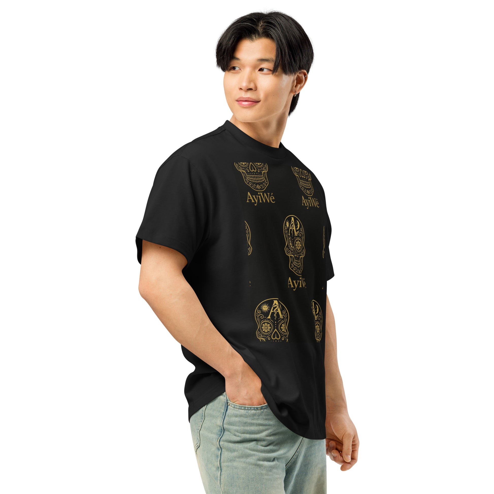 05 - Scroll AYI Men’s box tee. Powered by AyiWé Fashion Community - AyiWé Fashion & Style