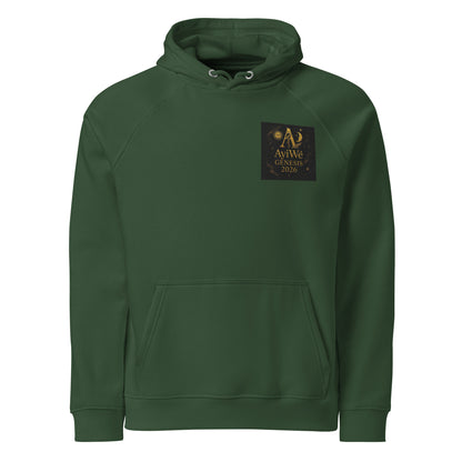 01 - Genisis 2026. Unisex eco raglan hoodie. Powered by AyiWé F&S - AyiWé Fashion & Style