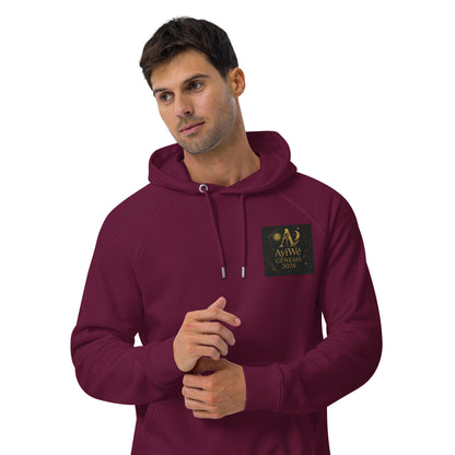 01 - Genisis 2026. Unisex eco raglan hoodie. Powered by AyiWé F&S - AyiWé Fashion & Style