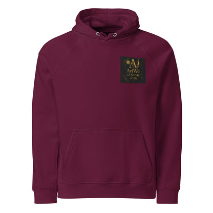 01 - Genisis 2026. Unisex eco raglan hoodie. Powered by AyiWé F&S - AyiWé Fashion & Style