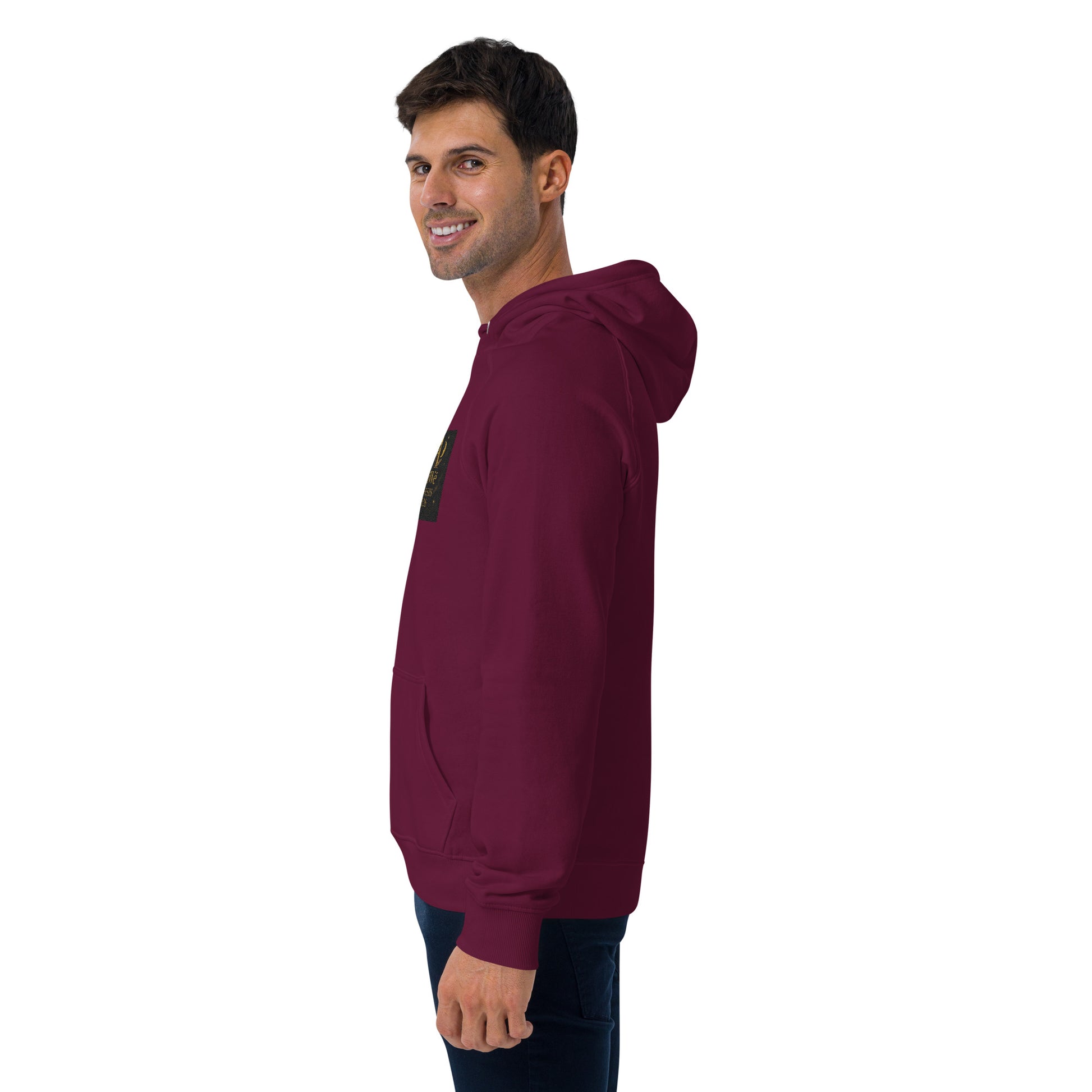 01 - Genisis 2026. Unisex eco raglan hoodie. Powered by AyiWé F&S - AyiWé Fashion & Style