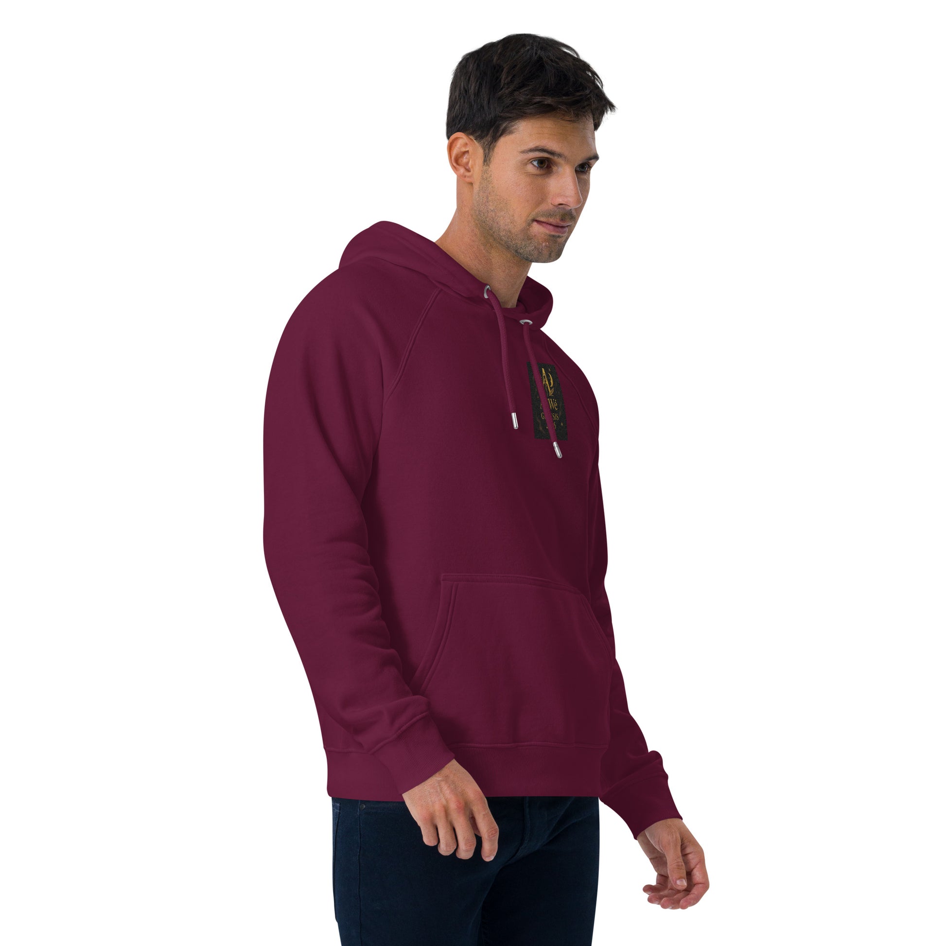 01 - Genisis 2026. Unisex eco raglan hoodie. Powered by AyiWé F&S - AyiWé Fashion & Style