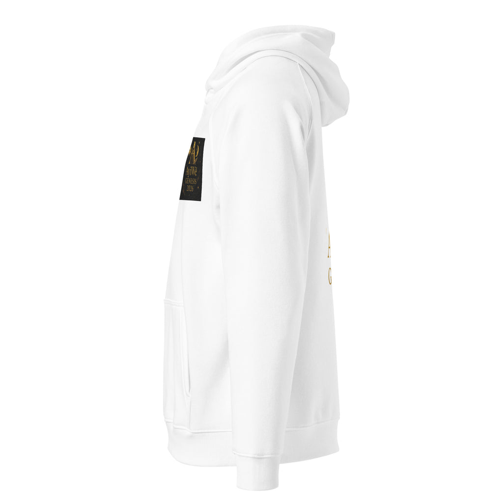 01 - Genisis 2026. Unisex eco raglan hoodie. Powered by AyiWé F&S - AyiWé Fashion & Style