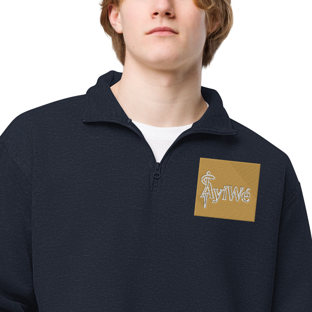 F - Cube1 Unisex fleece pullover, Powered by AyiWé F&S - AyiWé Fashion & Style