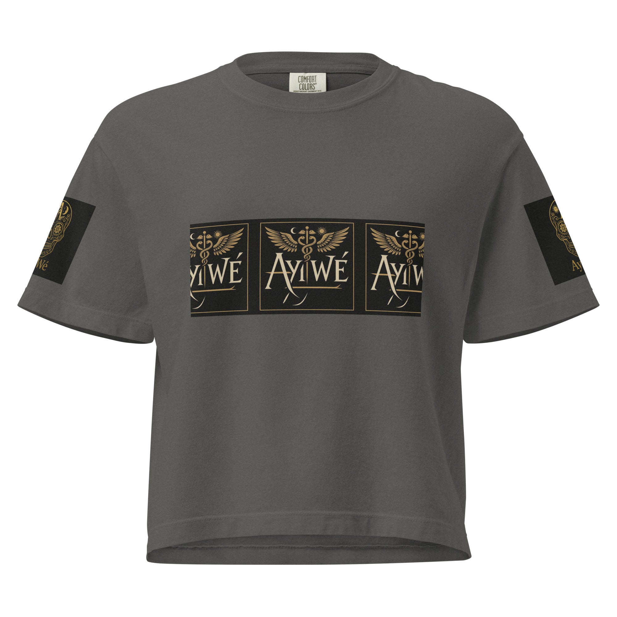 AYI - 1 Women’s heavyweight boxy tee. Powered by AyiWé F&S - AyiWé Fashion & Style